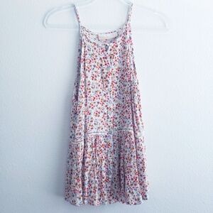 Anthropologie Angel Of The North Floral Textured Tank Top Blouse
